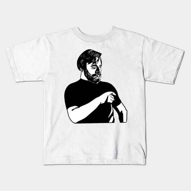 Stephen Sondheim BW 02 Kids T-Shirt by byebyesally